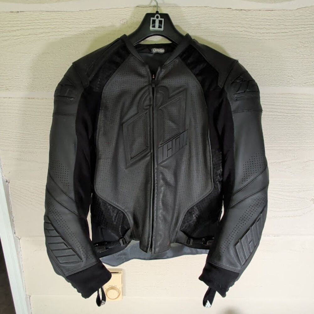 black Icon Hypersport Prime leather motorcycle jacket